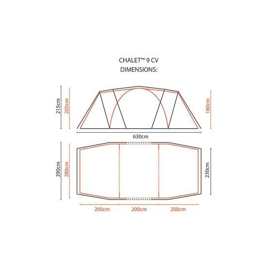 Dome Tents Coleman Chalet Gold 9 Person Tent 2 Dome Tents Coleman Chalet Gold 9 Person Tent - Image 2